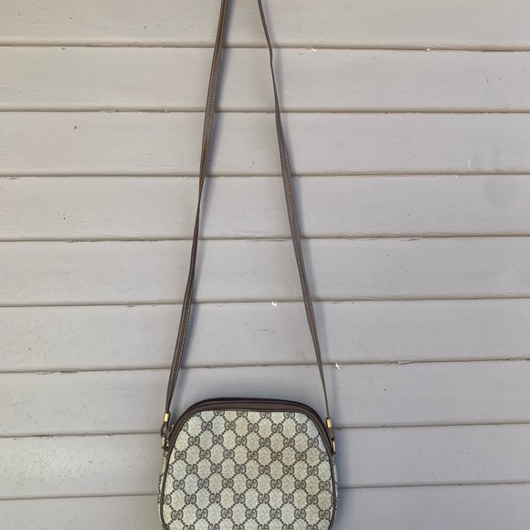 Very Popular Beautiful Old Gucci Shoulder Bag GG Pattern Brown - Picture 8 of 13